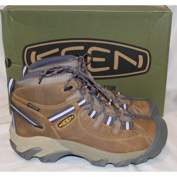 Keen Women's Targhee II Mid WP Hiking Boots Goat Crown Blue SZ 9.5 NIB $165 - Picture 1 of 6